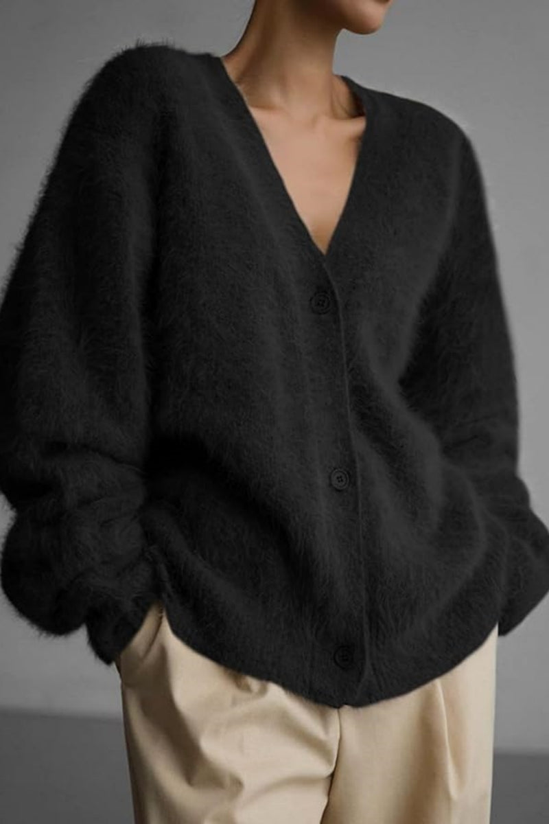 Veganistische Gebreide Cardigan met Lange Mouwen