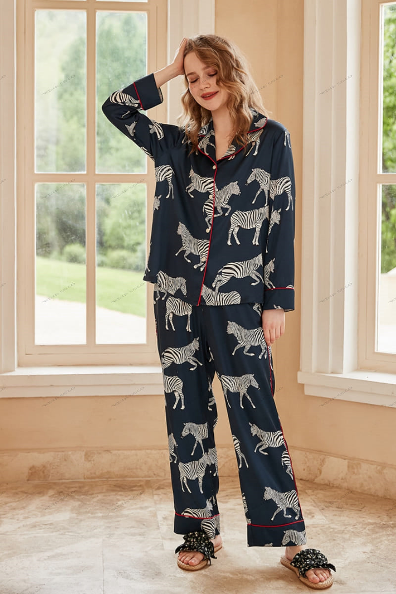 Zebra Print Ijszijde Pyjama Set