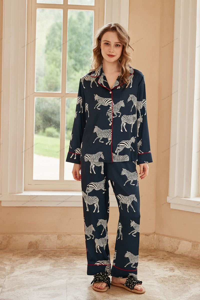 Zebra Print Ijszijde Pyjama Set