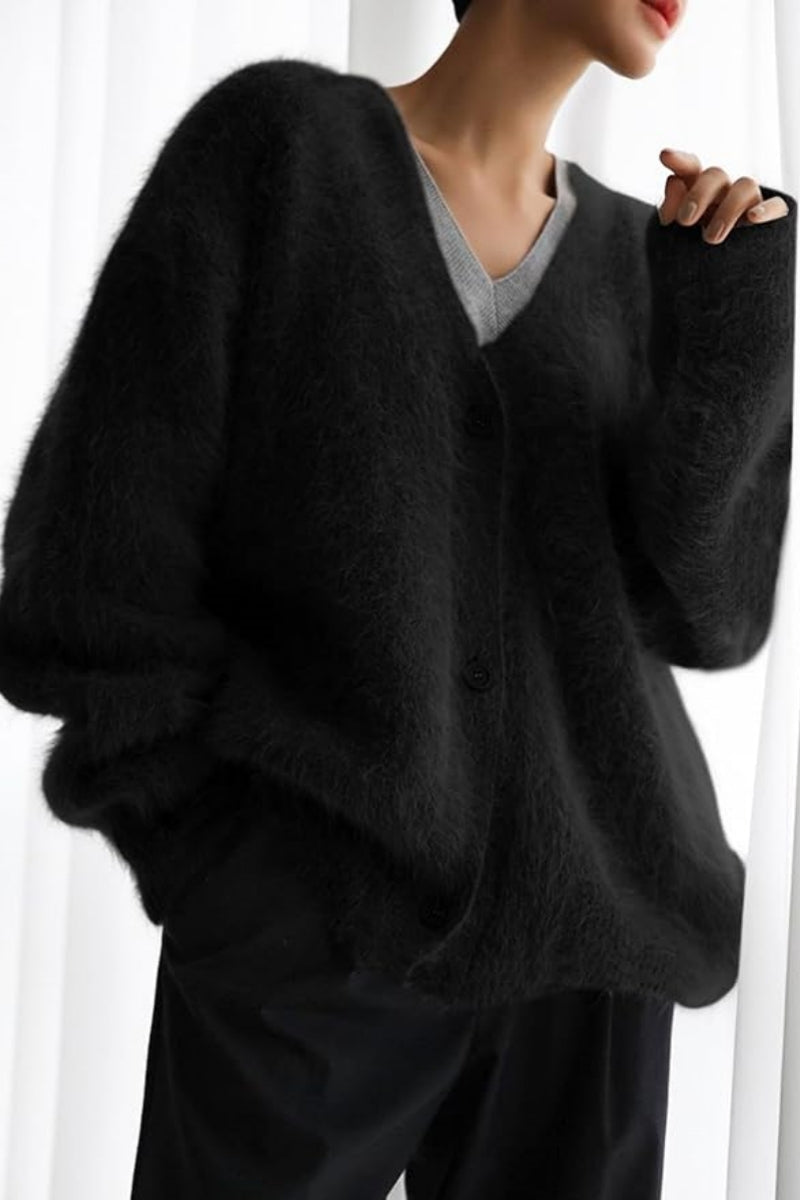 Veganistische Gebreide Cardigan met Lange Mouwen