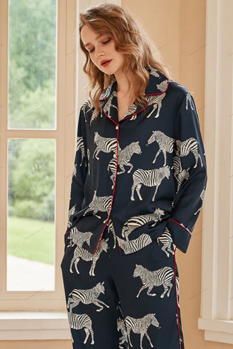 Zebra Print Ijszijde Pyjama Set