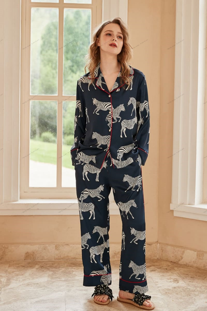 Zebra Print Ijszijde Pyjama Set