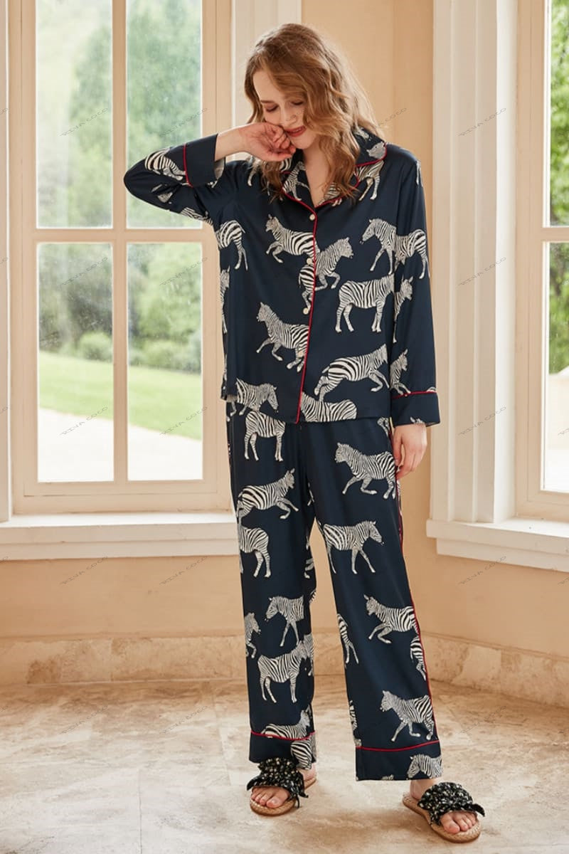 Zebra Print Ijszijde Pyjama Set