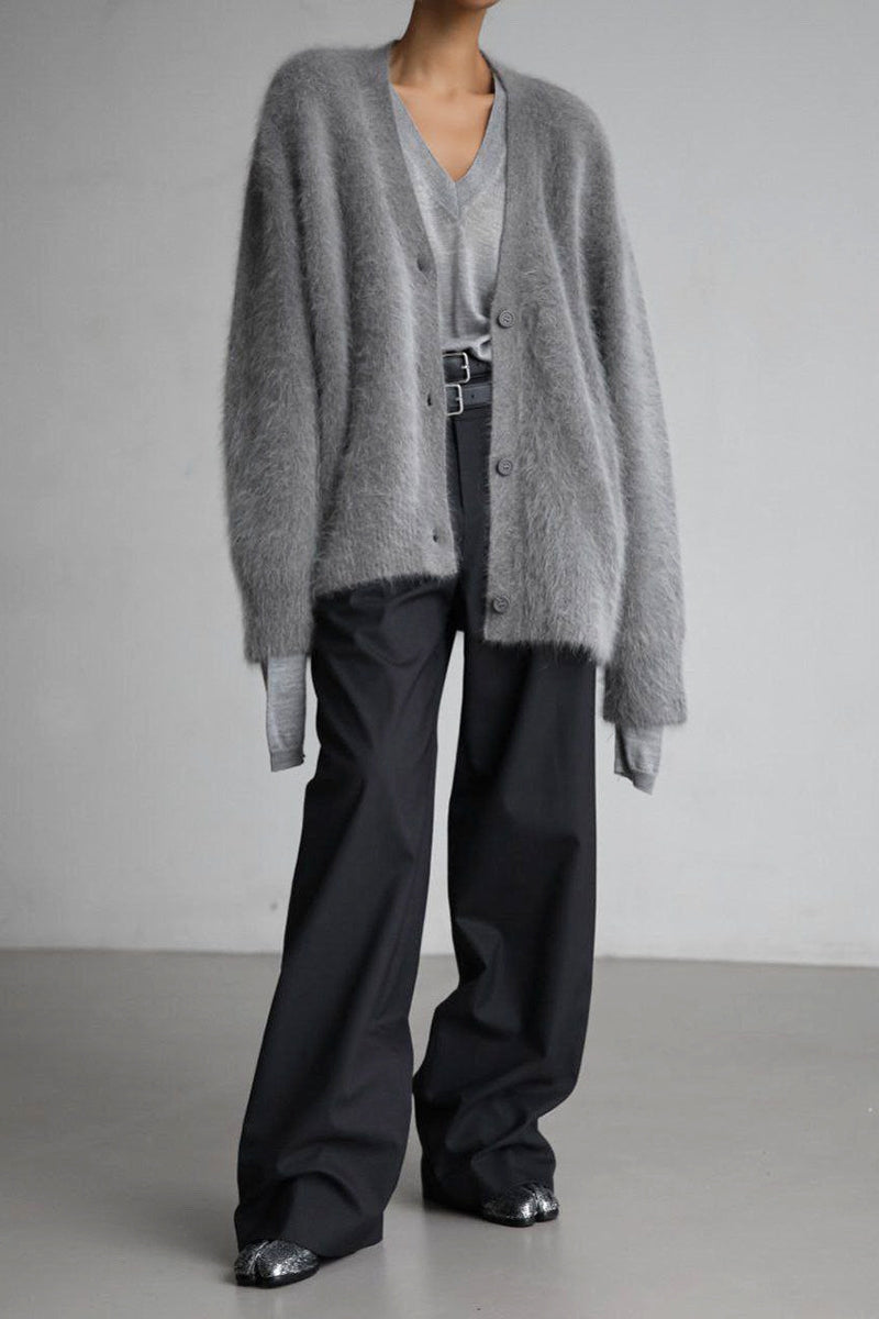 Veganistische Gebreide Cardigan met Lange Mouwen