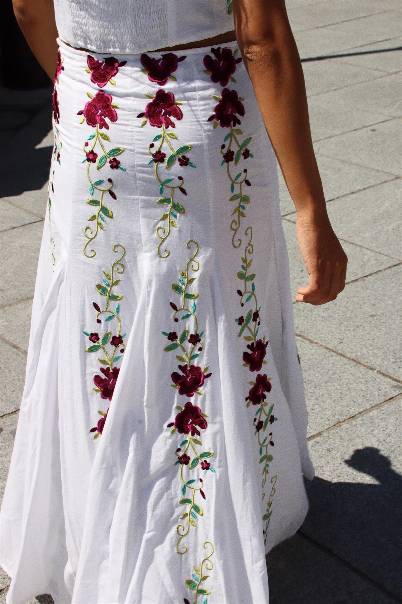 Rose blomster maxi sæt