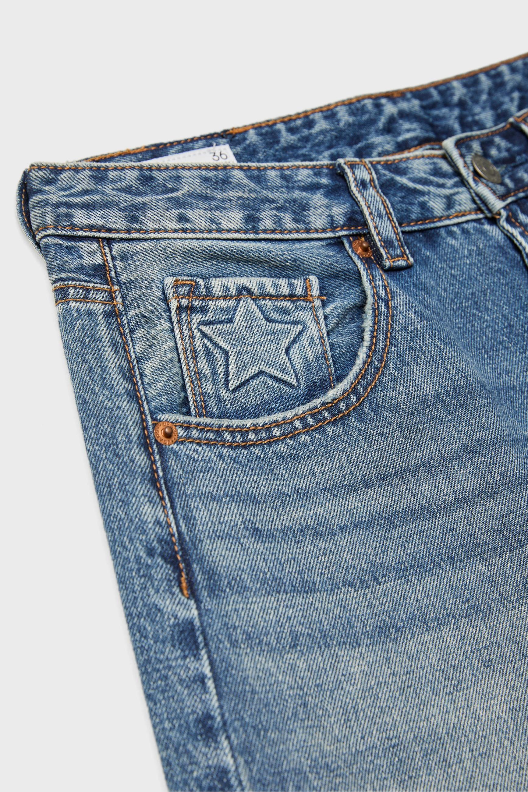 Star Pocket Wide Jeans