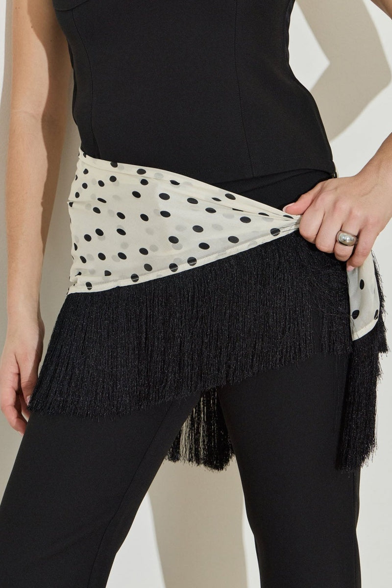 Punkte Chiffon Fransen Schal