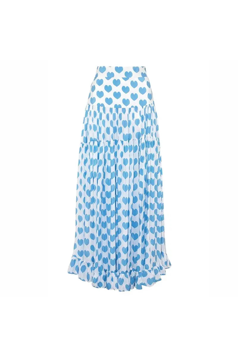 Printed One-Piece Skirted Swimsuit Set
