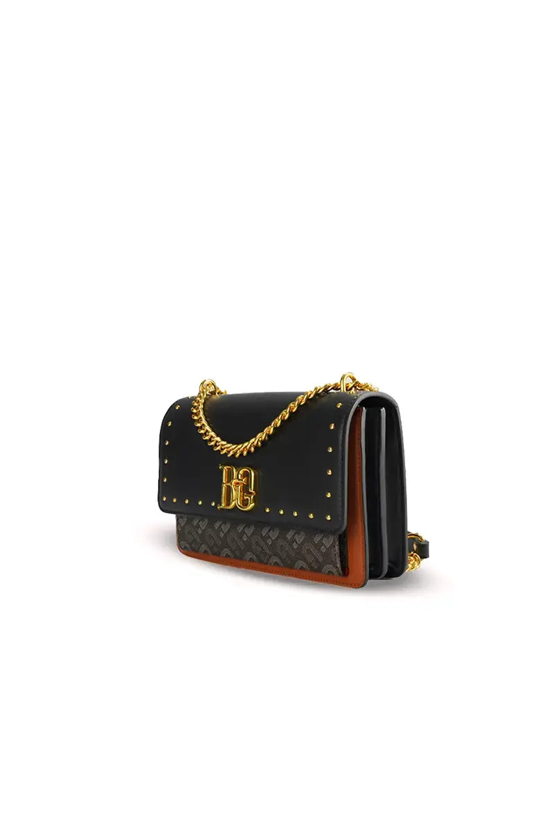 Studded Chain Crossbody Mini Box Bag