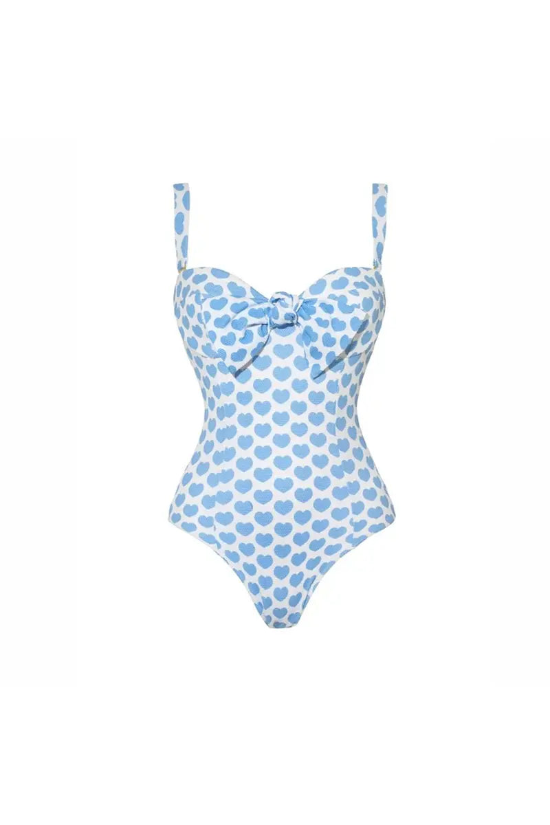 Printed One-Piece Skirted Swimsuit Set