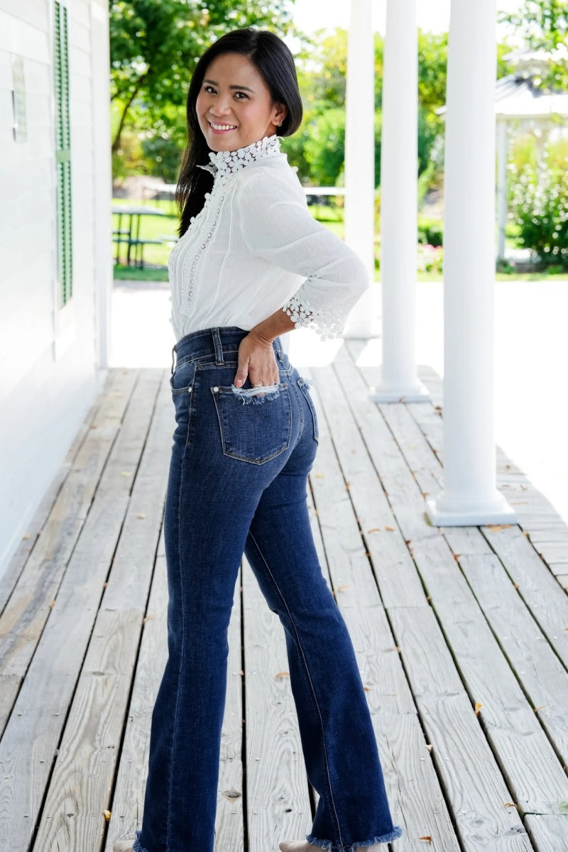 Vintage Raw Hem Skinny Denim