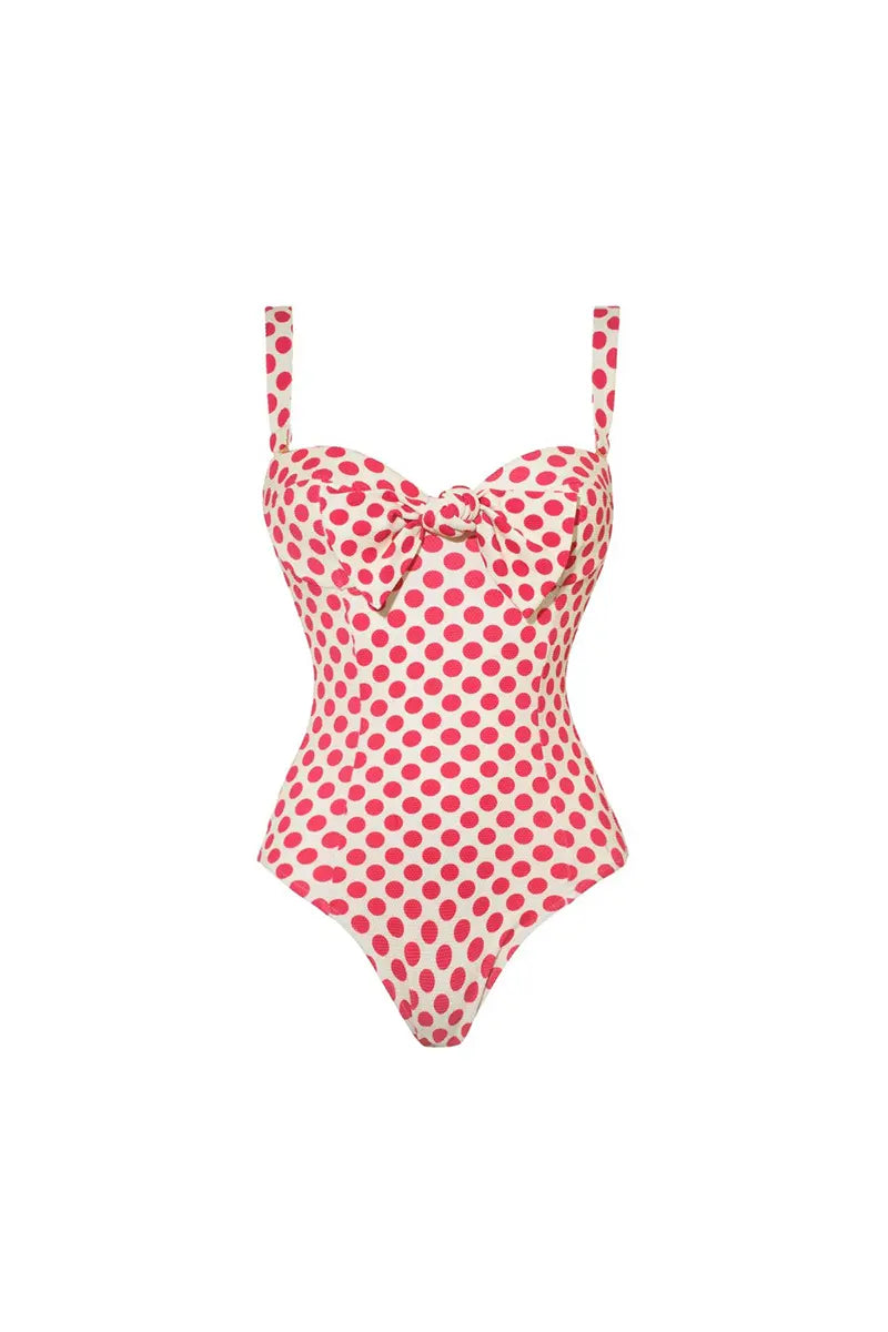 Pink Printed Skirted One-Piece Swimsuit Set