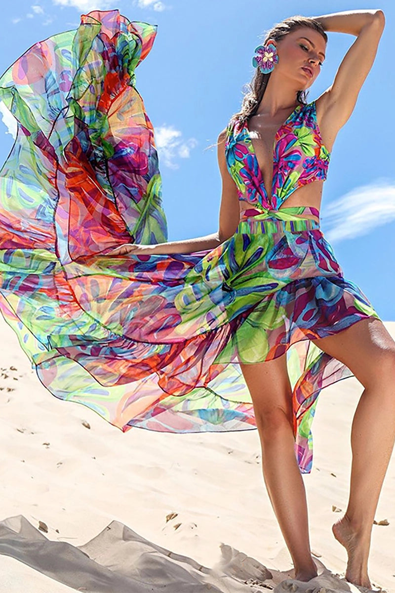 Printed Swimsuit Set for Women