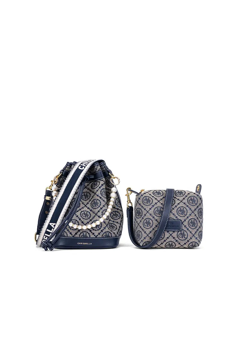 Jacquard Star Crossbody Bucket Bag