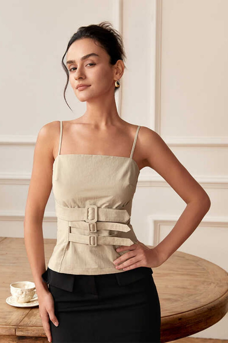 Designer Sash Tie Top