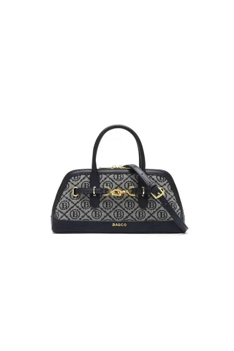 New Embroidered Stitch Detail Top Handle Bag