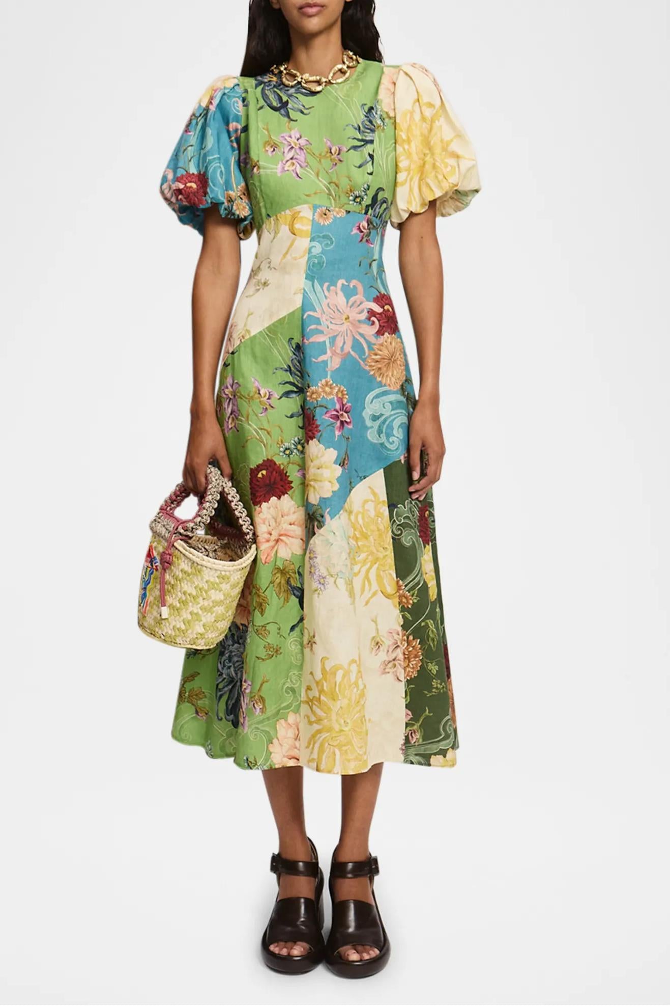 Avery Spliced Midi Dress