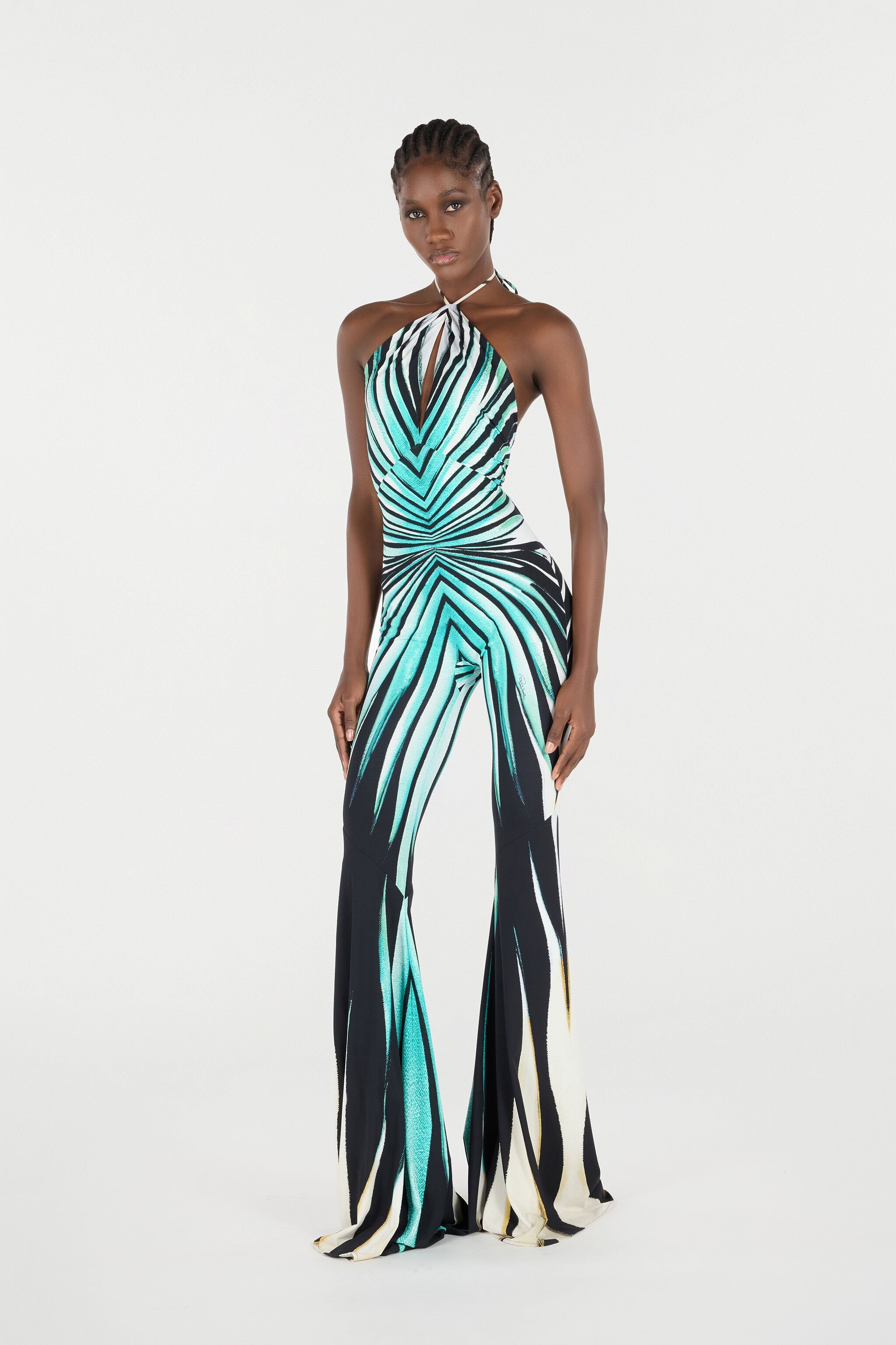 Ray of Sea Print Jumpsuit