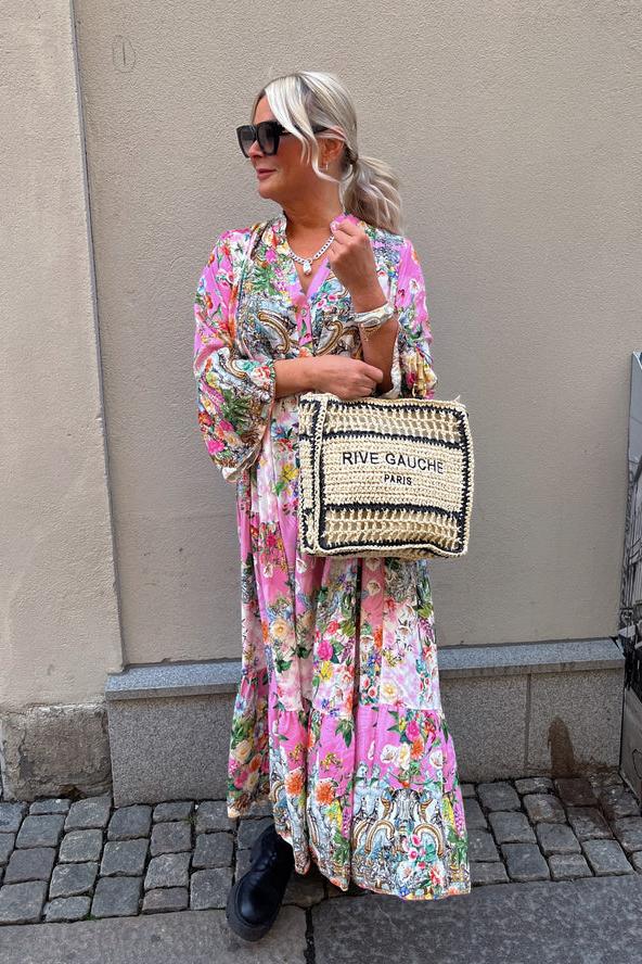 Marsell Maxi Dress Flower Pink