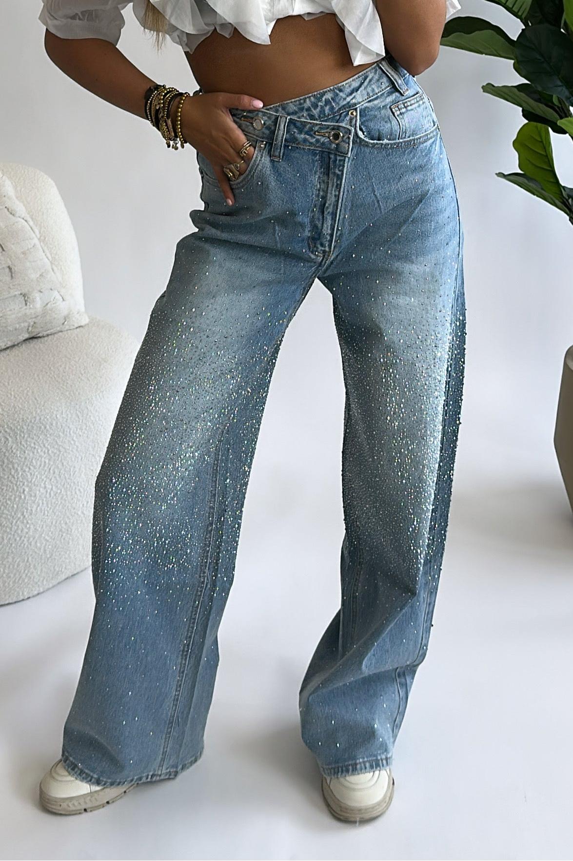 Stella Glitter Wide Leg Jeans