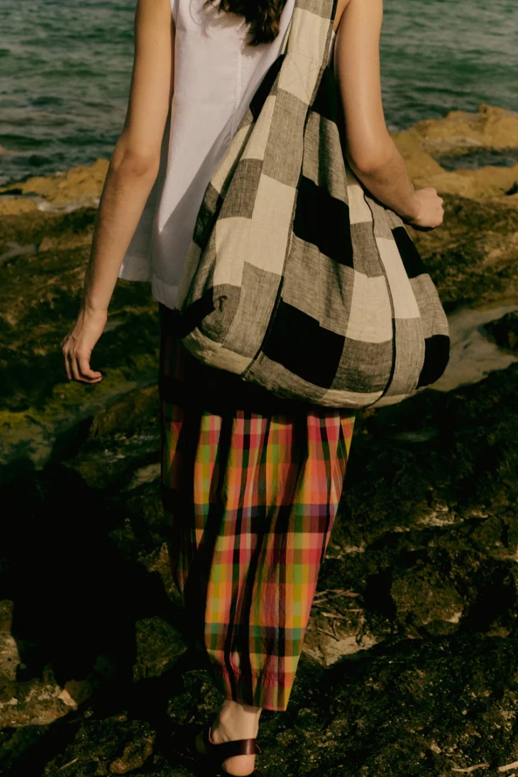 Pleated Check Multicolor Skirt