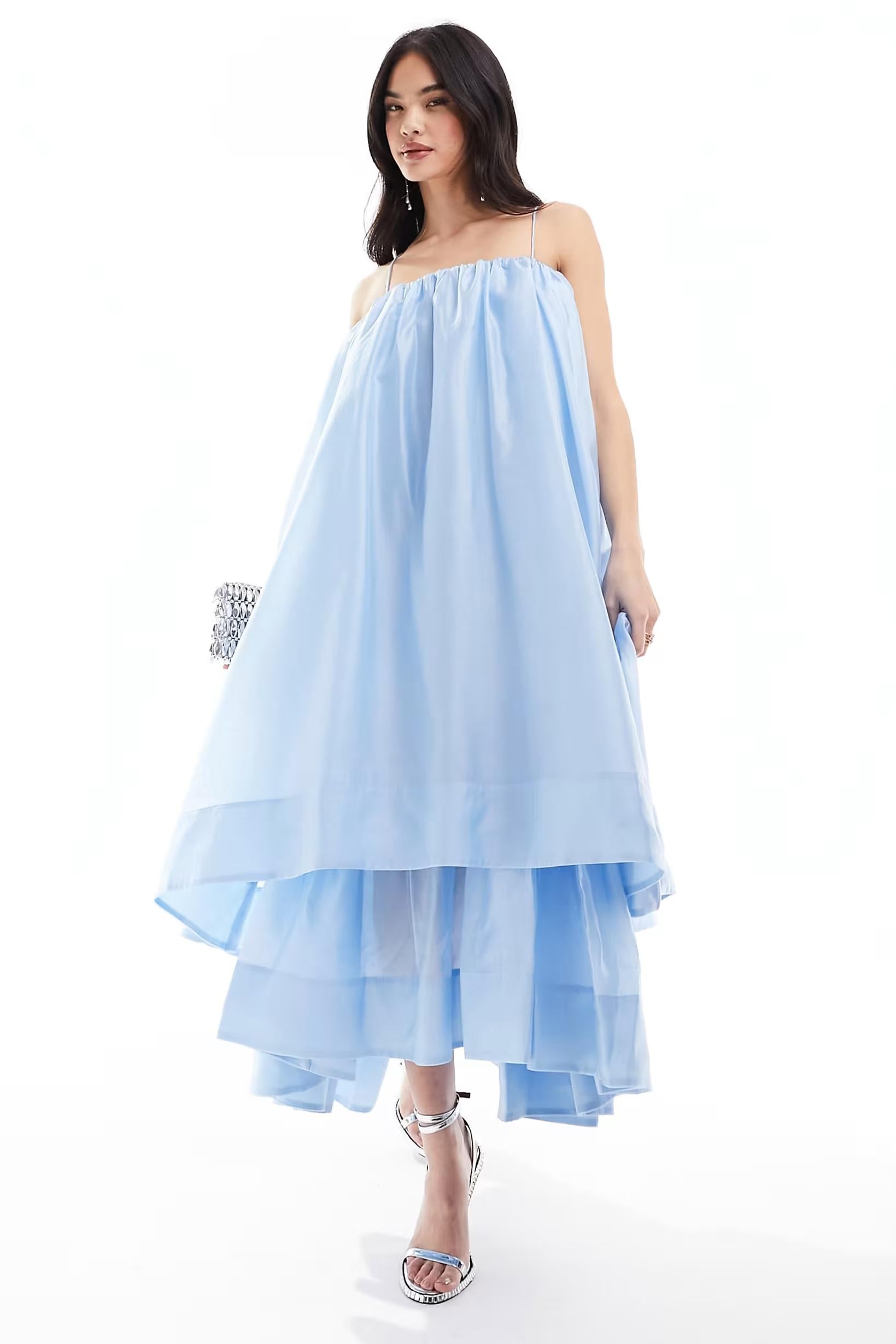 Chiffon Double Layer Kelly Midi Dress