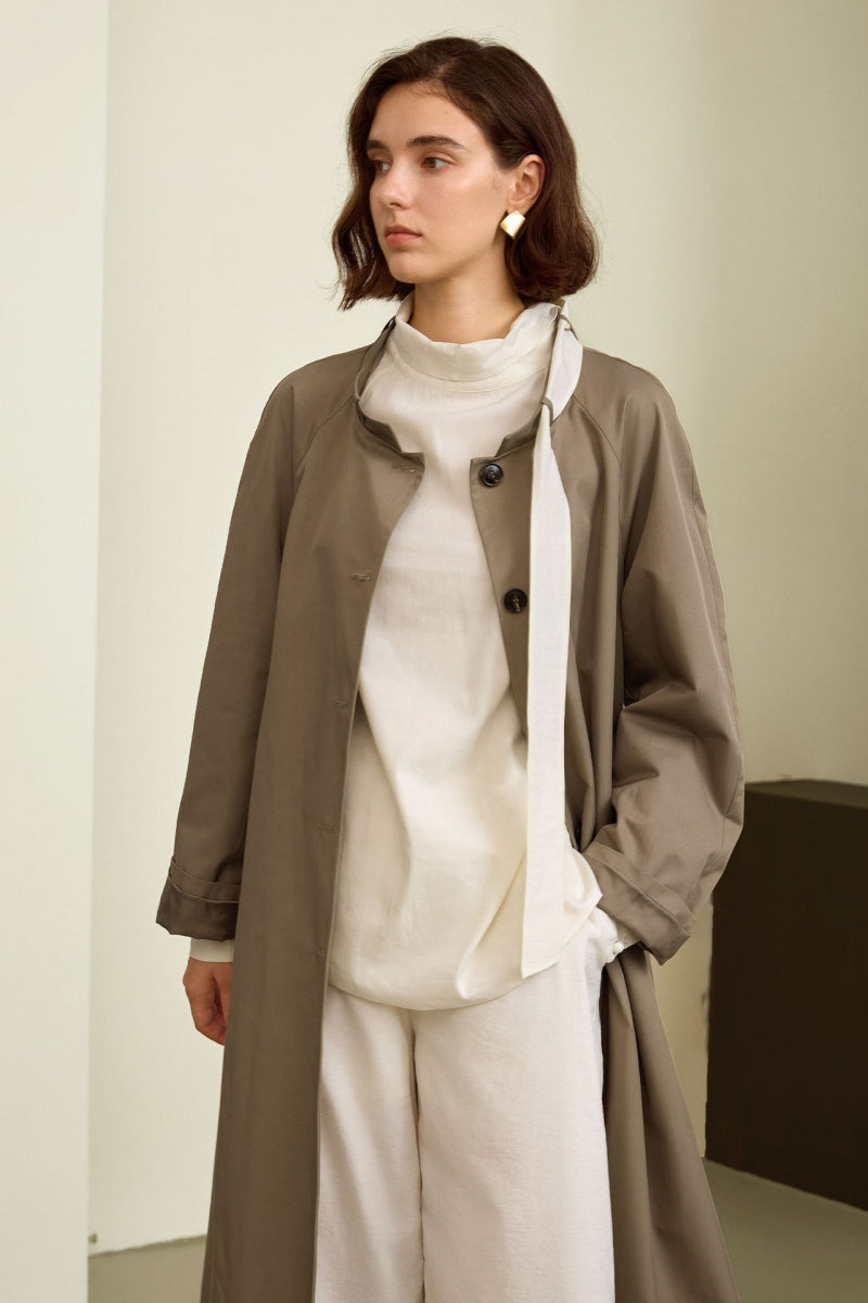Classic Belted Vintage Trench Coat