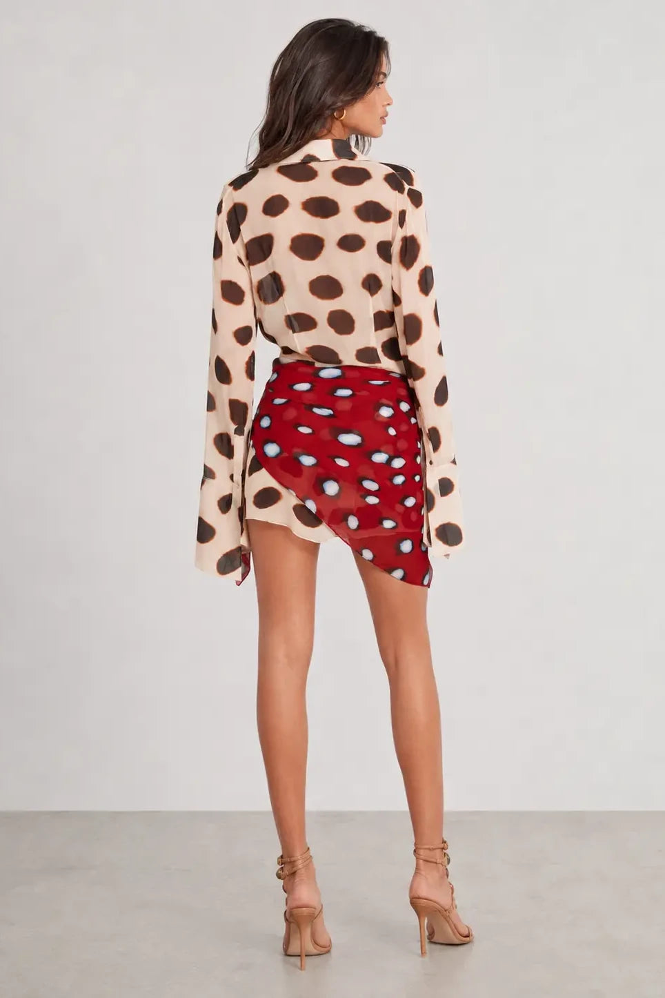 Spotted Shirt Wrap Set