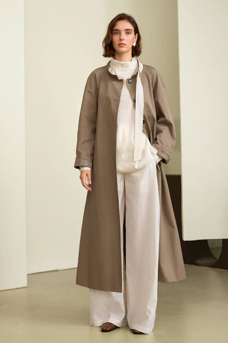 Classic Belted Vintage Trench Coat