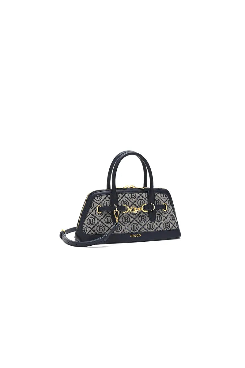 New Embroidered Stitch Detail Top Handle Bag