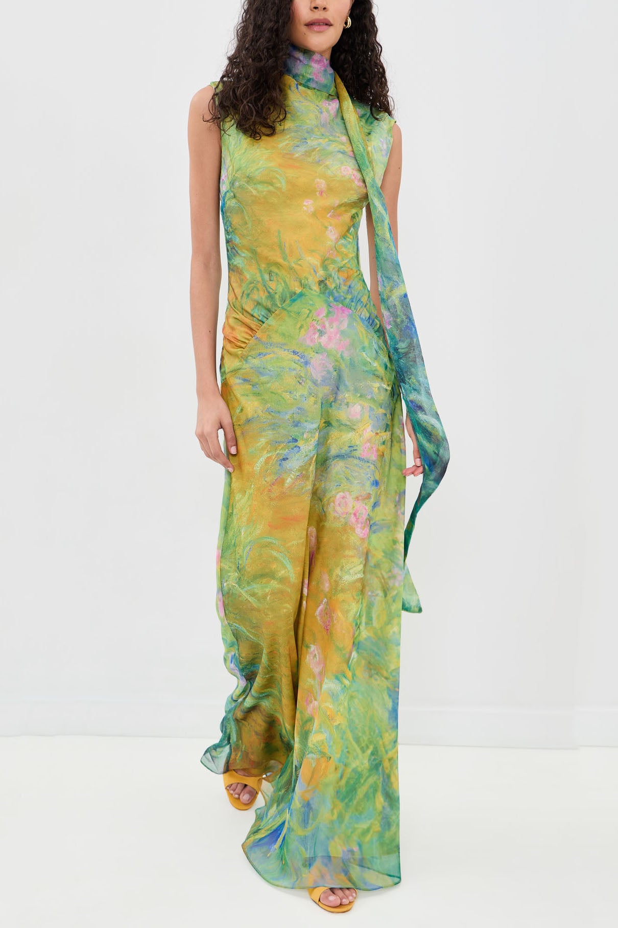 Vestido Maxi Path Of Irises Monet