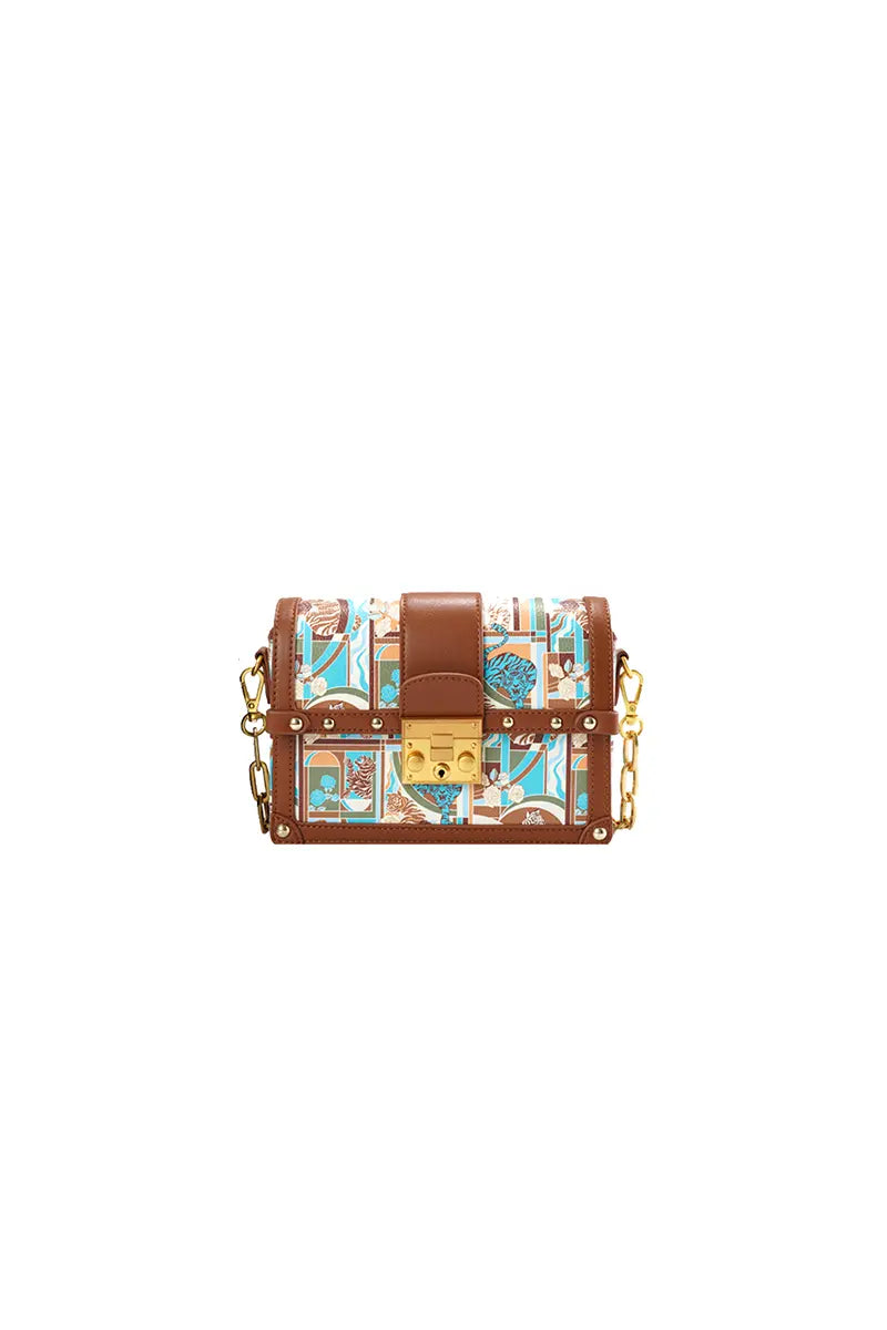 Animal Print Chain Crossbody Bag