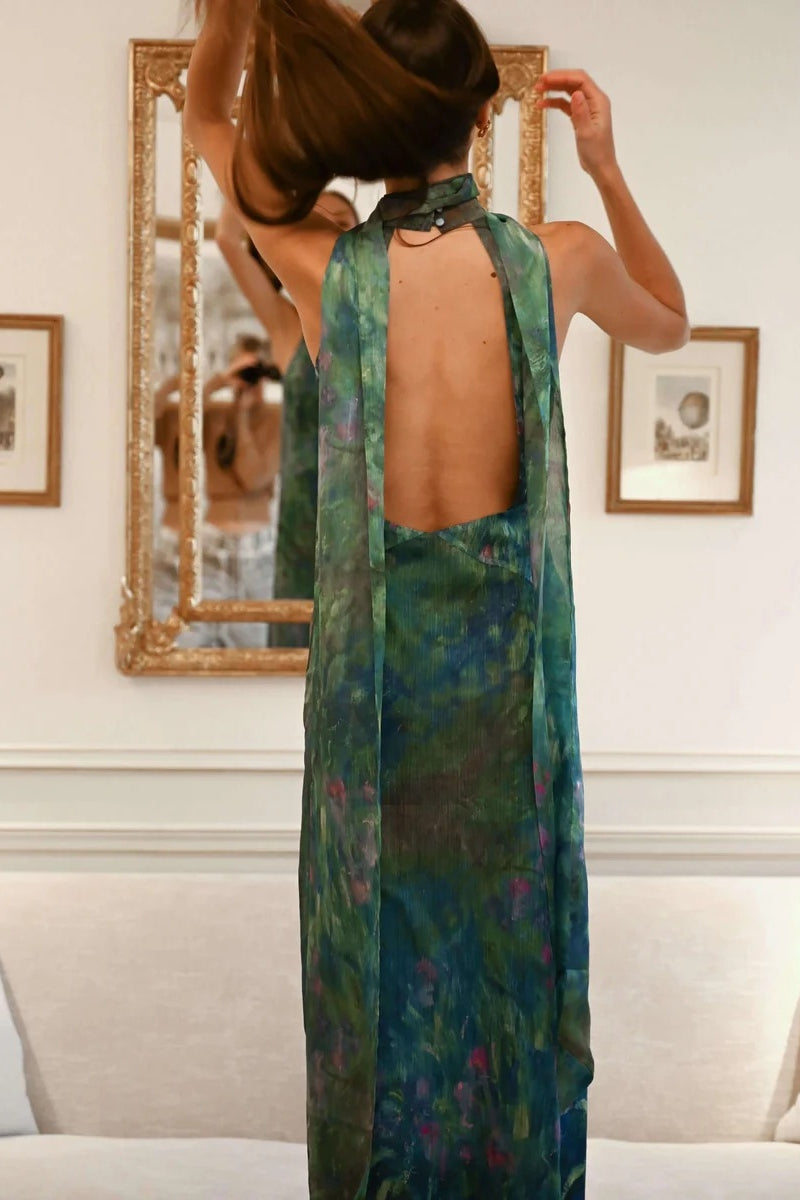 Monet maxi Dress - Irises
