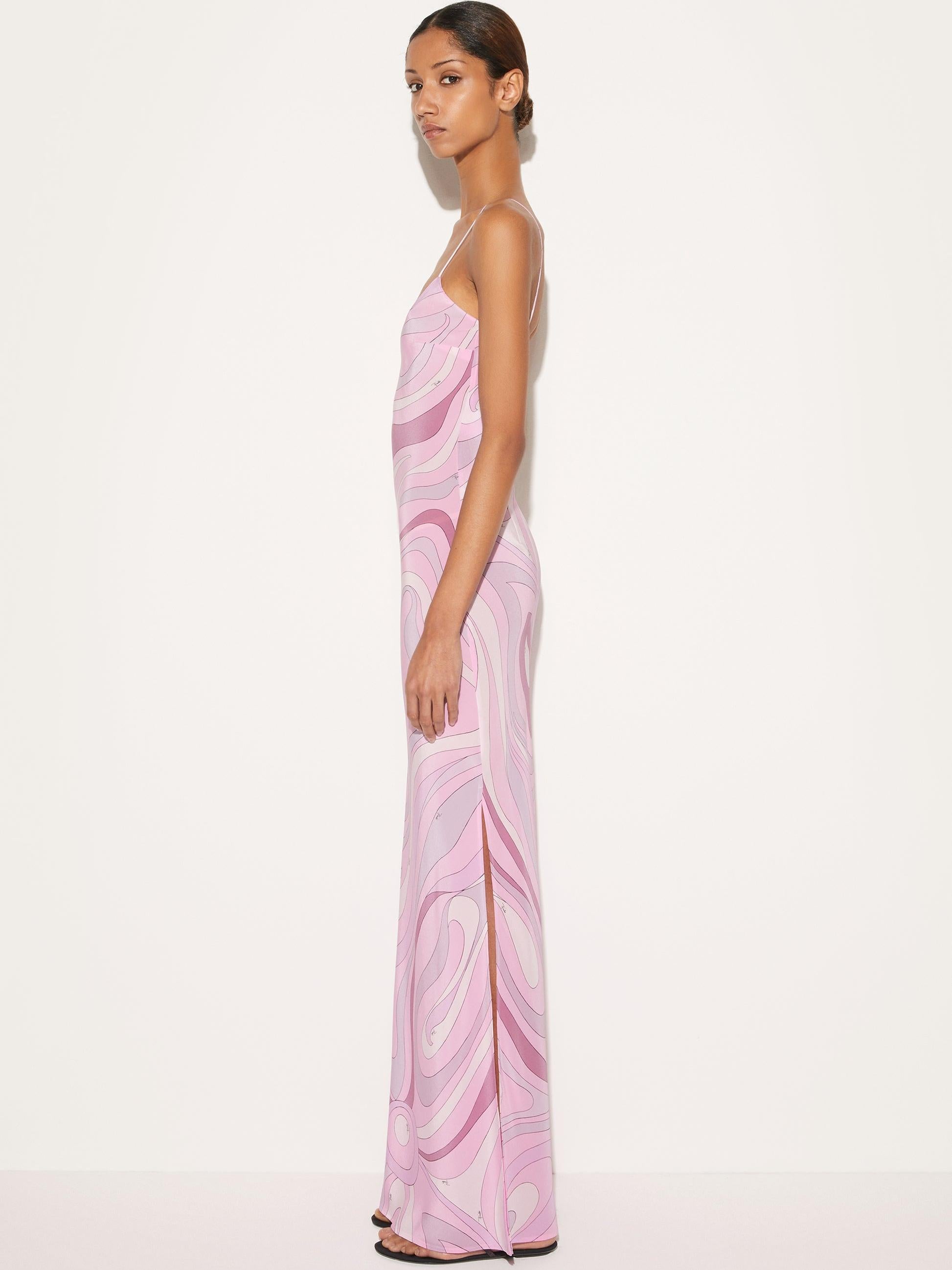 Marmo Printed Satin Maxi Dress
