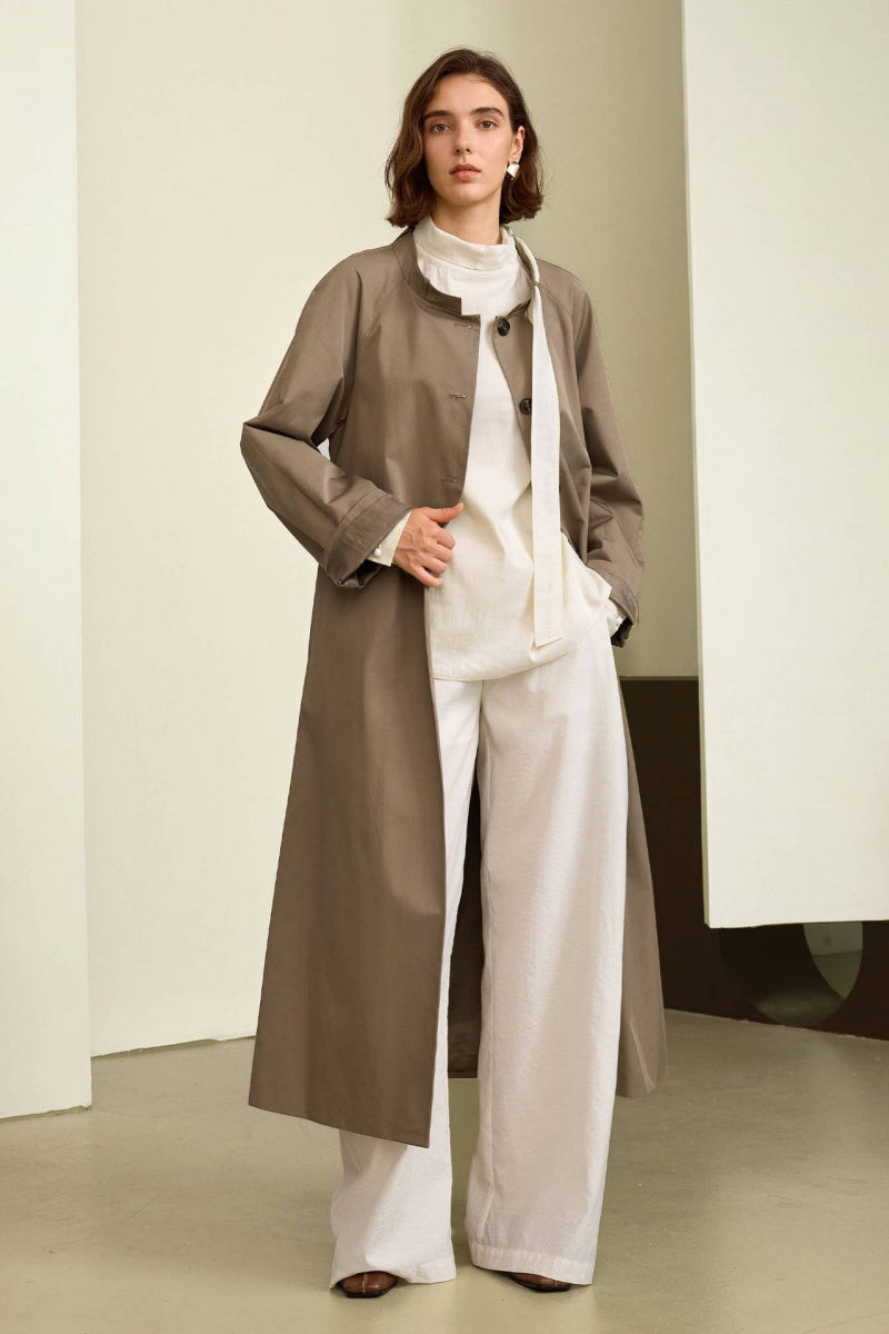 Classic Belted Vintage Trench Coat