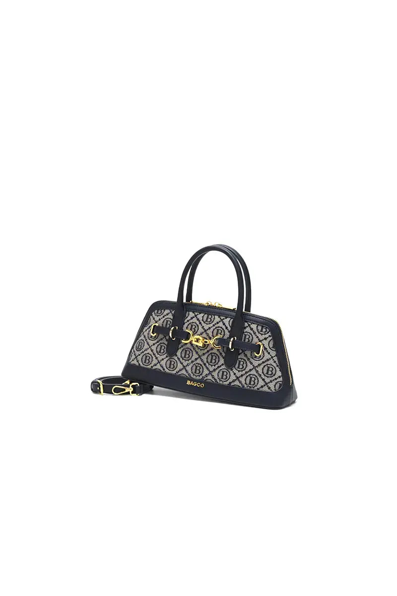 New Embroidered Stitch Detail Top Handle Bag