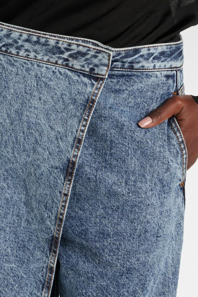 Wide-Leg Wrap Jeans