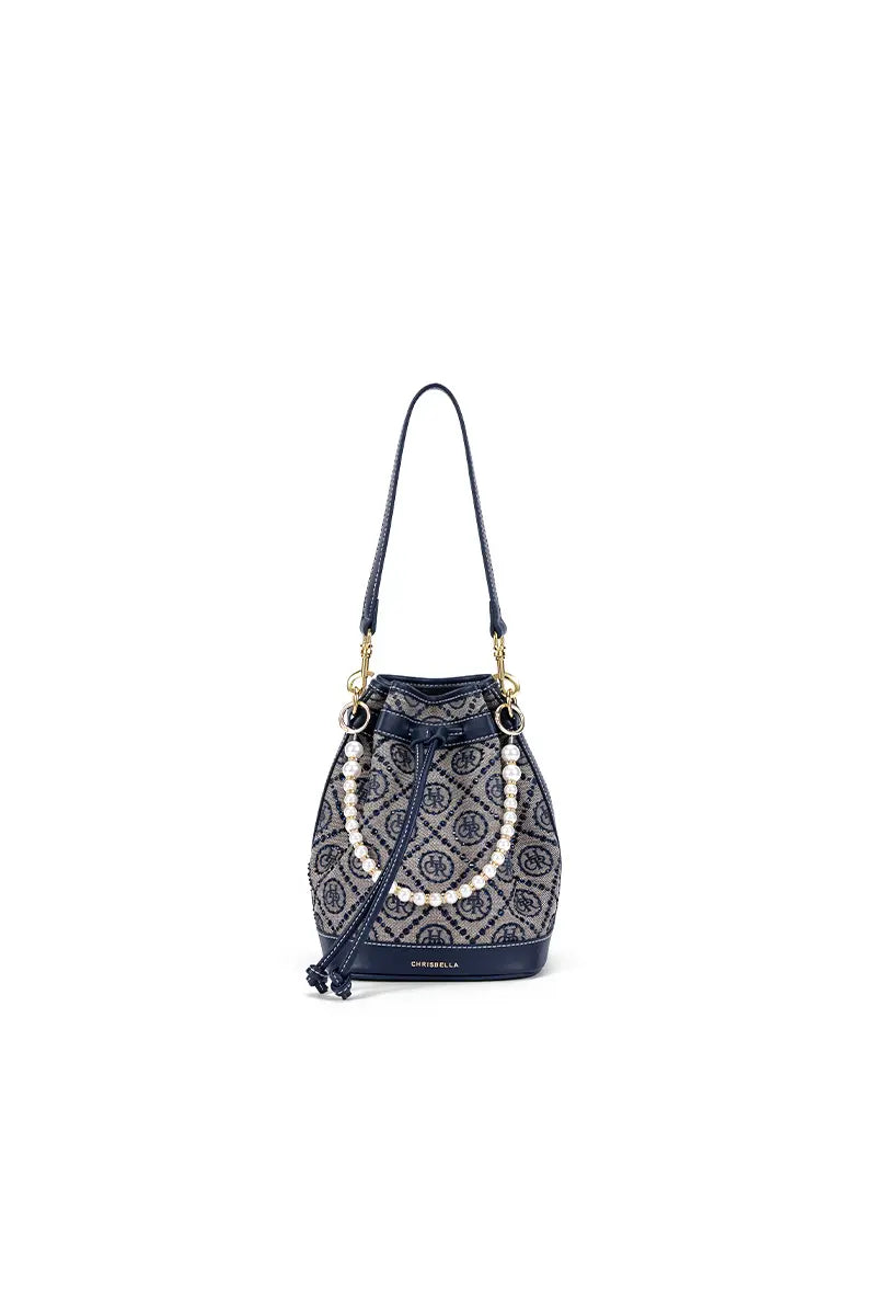 Jacquard Star Crossbody Bucket Bag