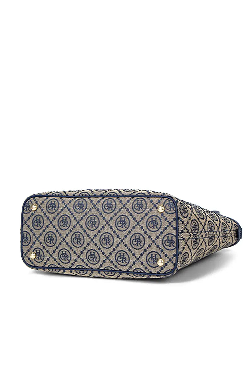 Jacquard Star Rhinestone Tote Bag