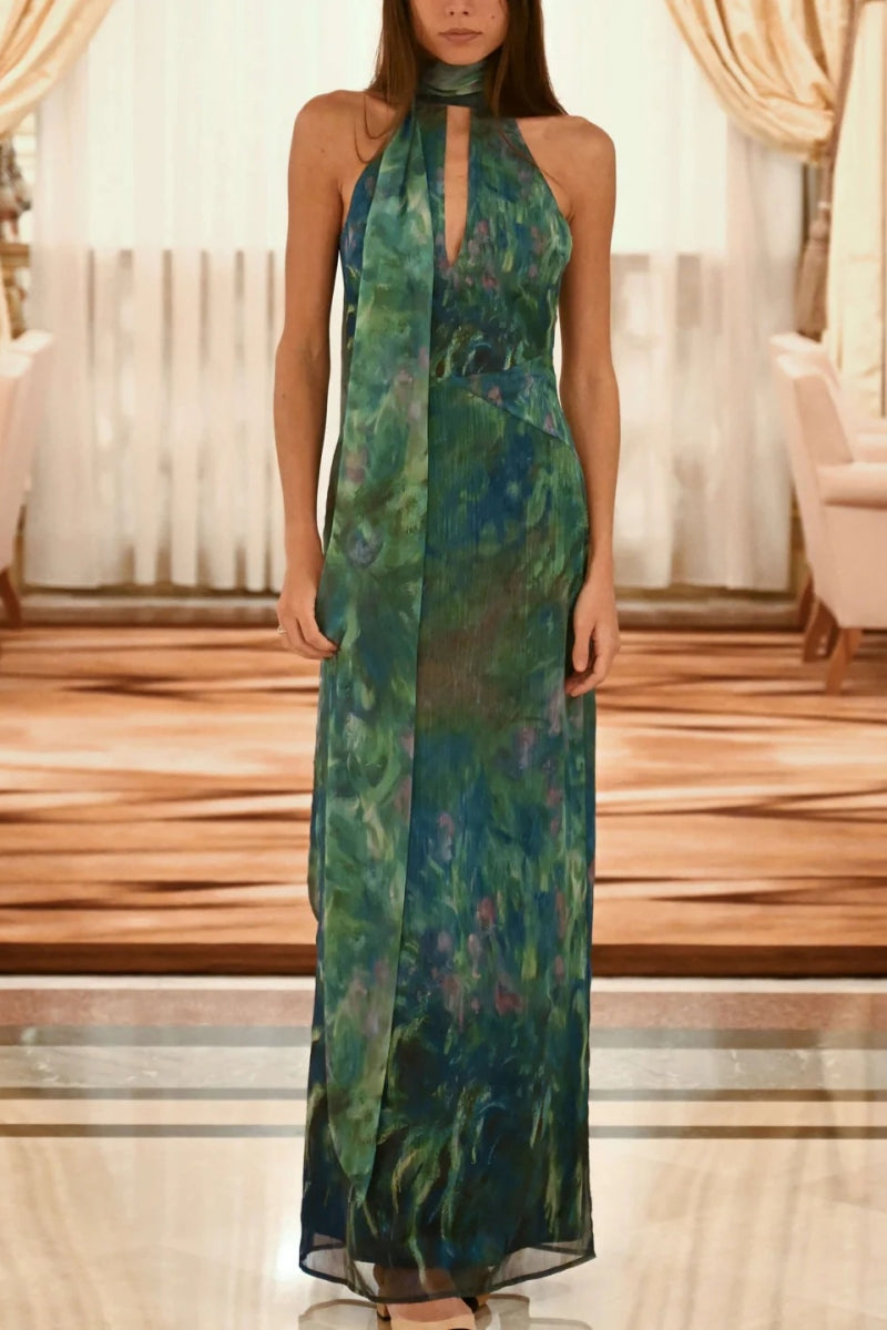 Monet maxi Dress - Irises
