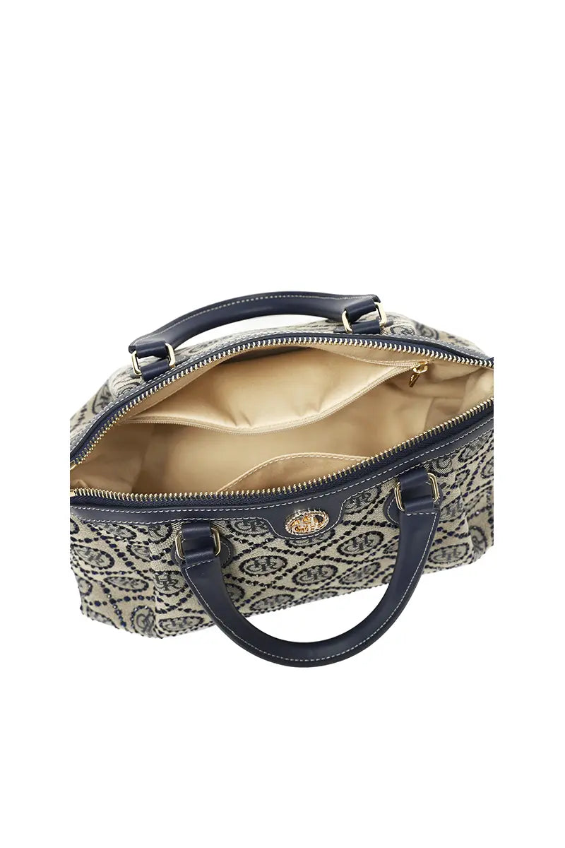 Star Detail Top Handle Tote Crossbody Bag