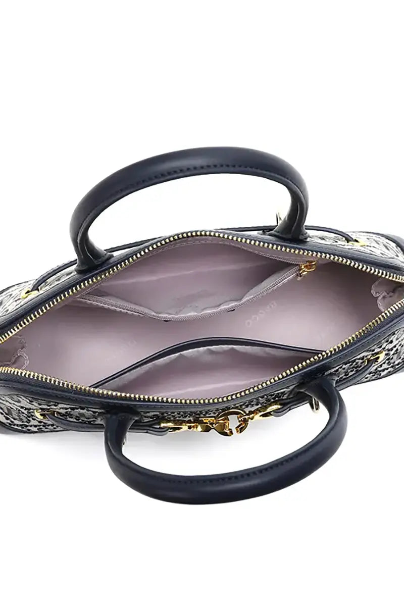 New Embroidered Stitch Detail Top Handle Bag