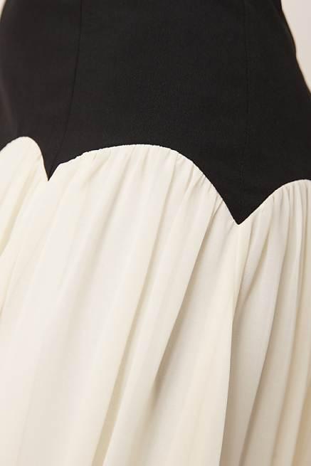 Anna Color Contrast Maxi Dress