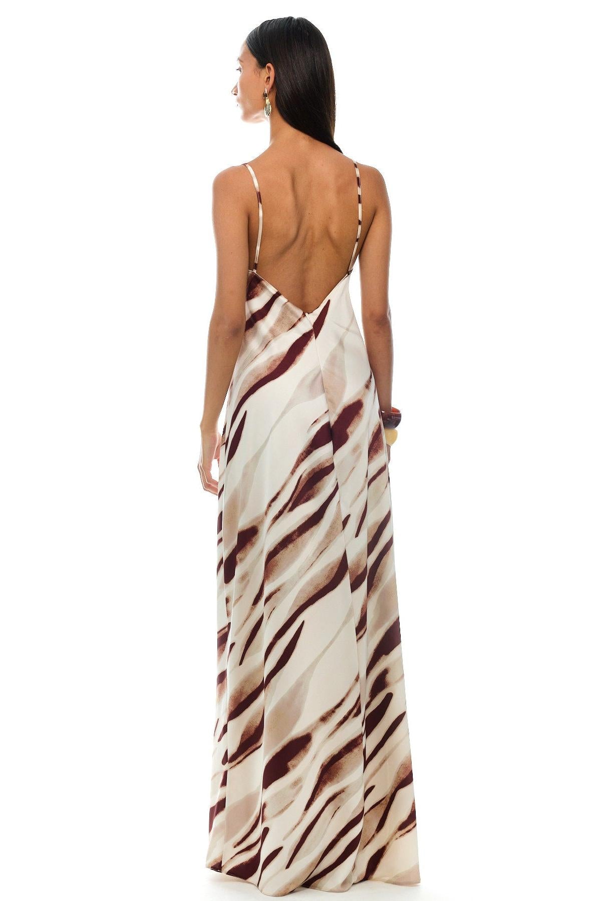 Romana Maxi Dress Brown Print
