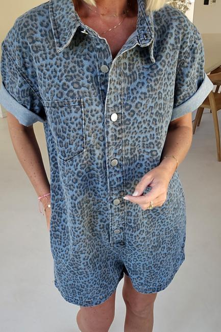 Jini Jeans Playsuit Blauw Leo