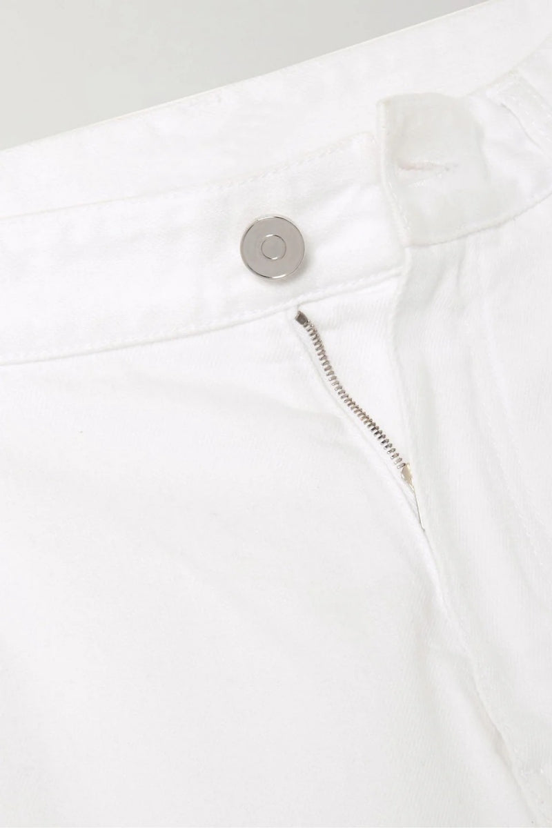 Marinblå jeans med rem