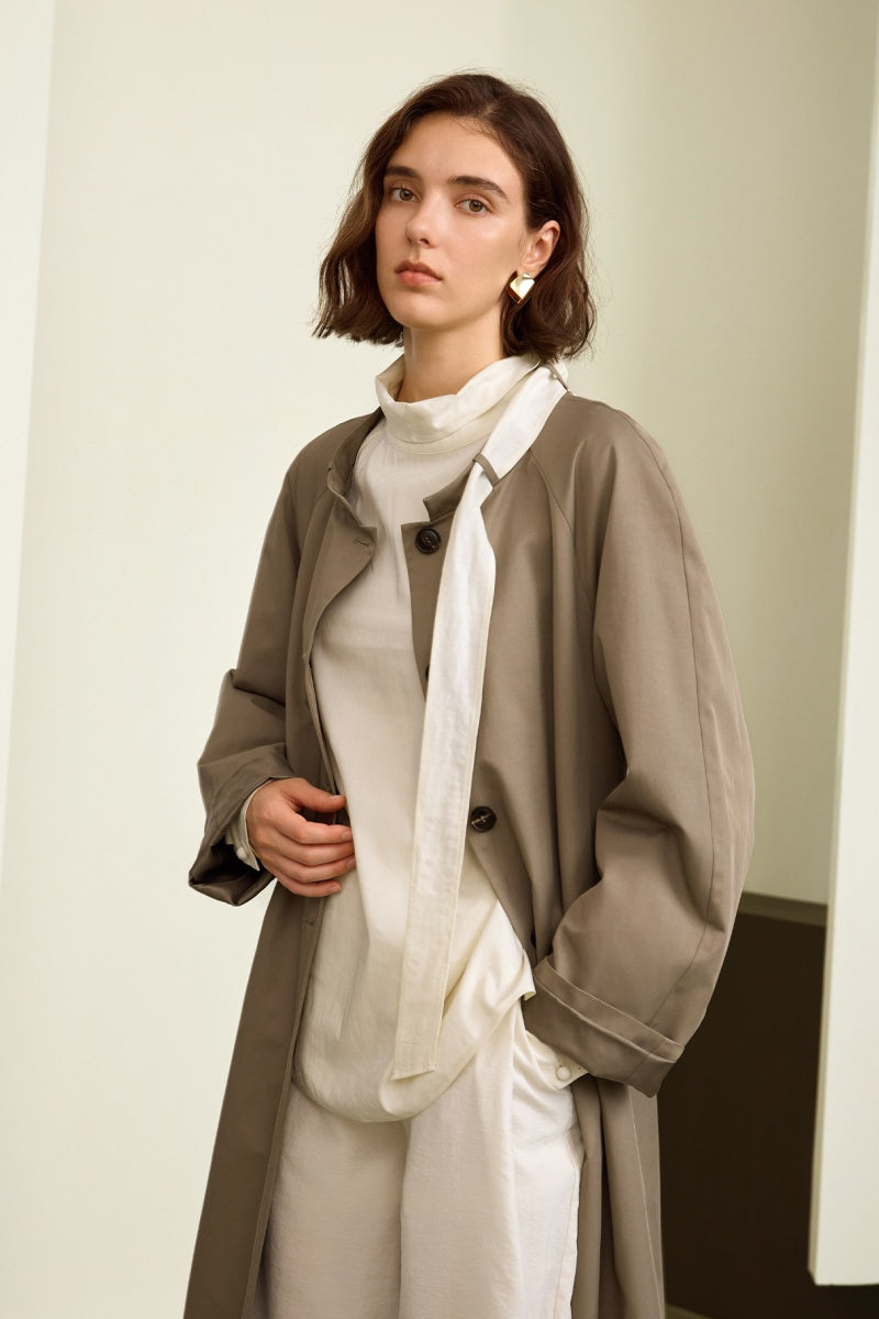 Classic Belted Vintage Trench Coat
