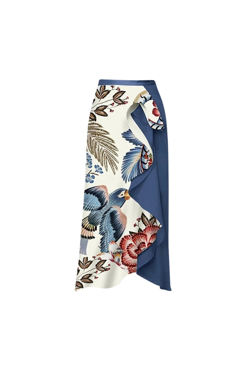 One-Shoulder Toucan Print Monokini