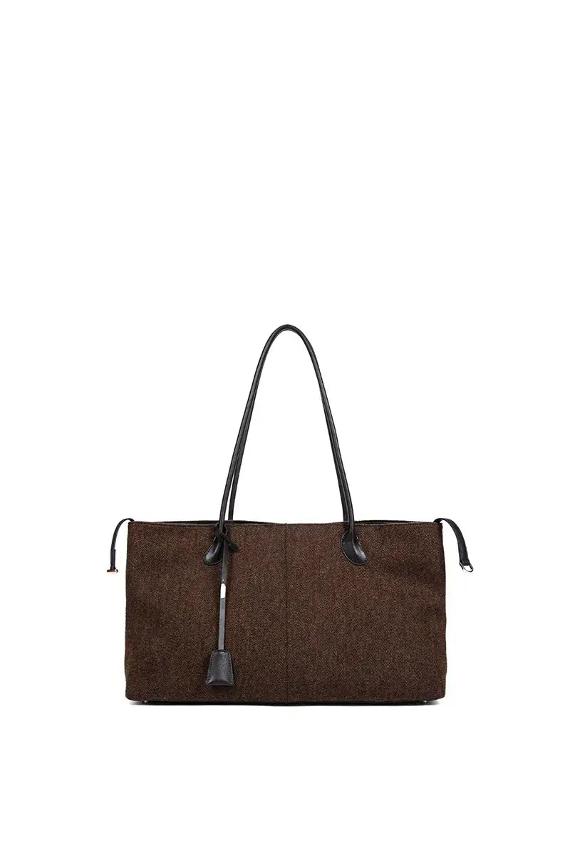 Woolen Shearling Top Handle Shoulder Crossbody Bag