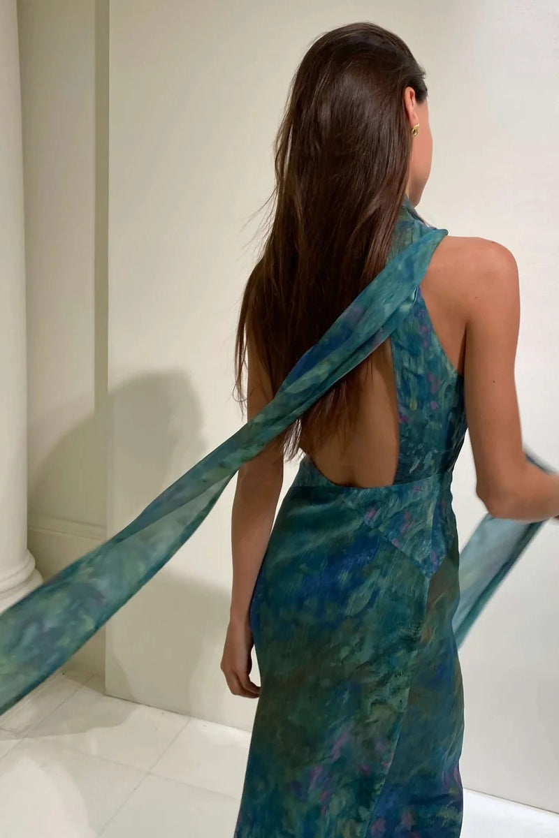 Monet maxi Dress - Irises